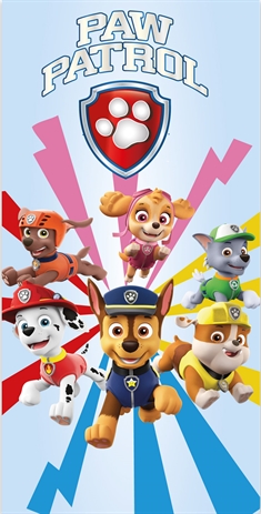 Badehåndklæde - 70x140 cm - Paw patrol - Super team - 100% Bomuld